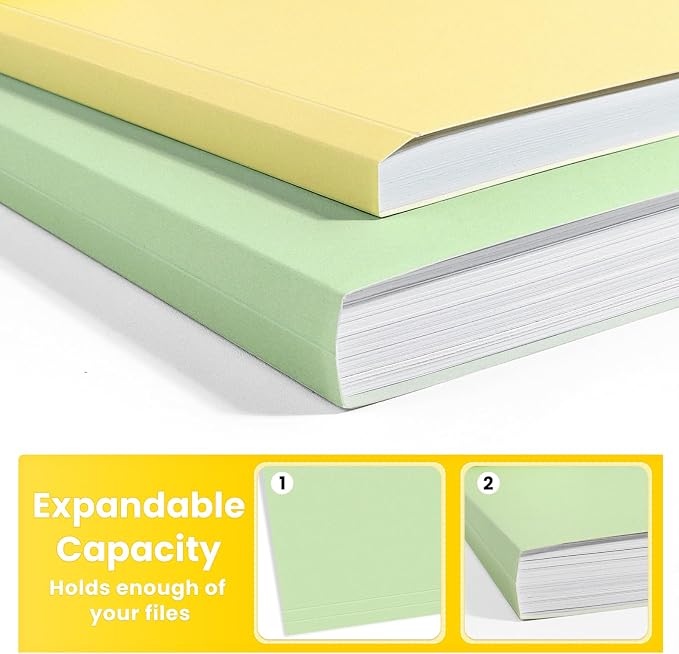 SUNEE File Folders, 30 Pack Manilla Folders 8.5 x 11, 10 Colors Folder Office - Image 5