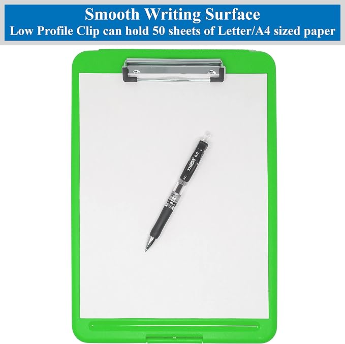 Think2Master Green Plastic Storage Clipboard. | 25% Heavier & 25% Sturdier| - Image 4