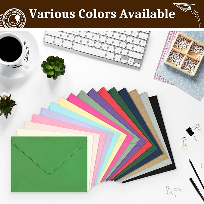 200 Pack A7 Envelopes, 5.24 x 7.24 in Christmas Envelopes - Image 7