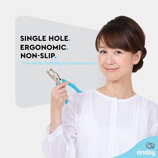 Single Hole Punch Metal Blue, 1/4” Hole Puncher - Image 2