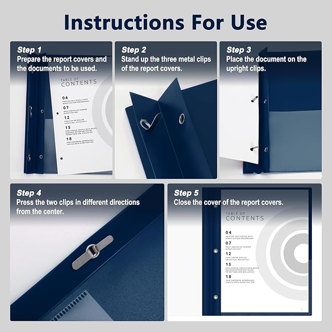 Ndsox 15 Packs Clear Front Report Covers - Image 4