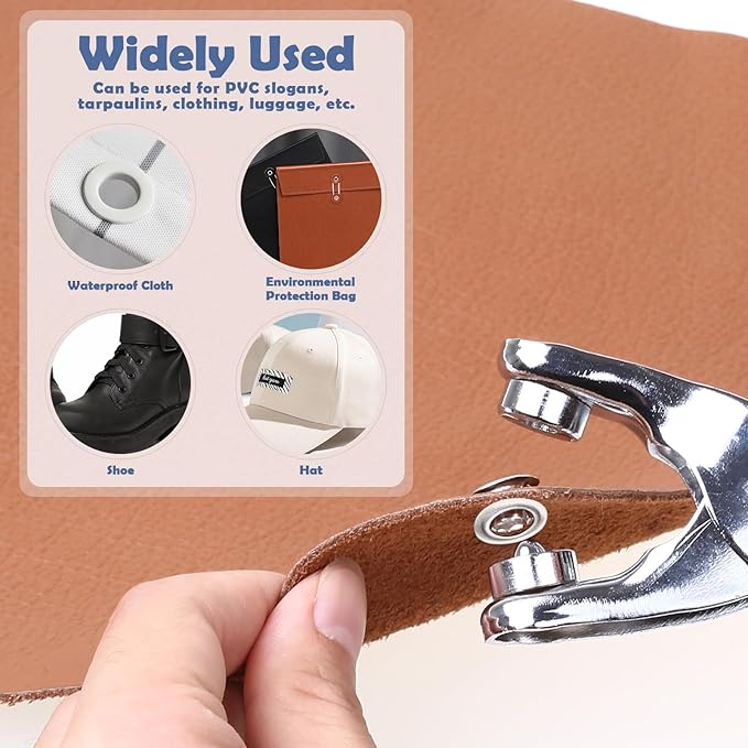 1203Pcs Grommet Tool Kit with Eyelet Pliers, PAXCOO 1/4 Inch 6mm Fabric Grommet - Image 5