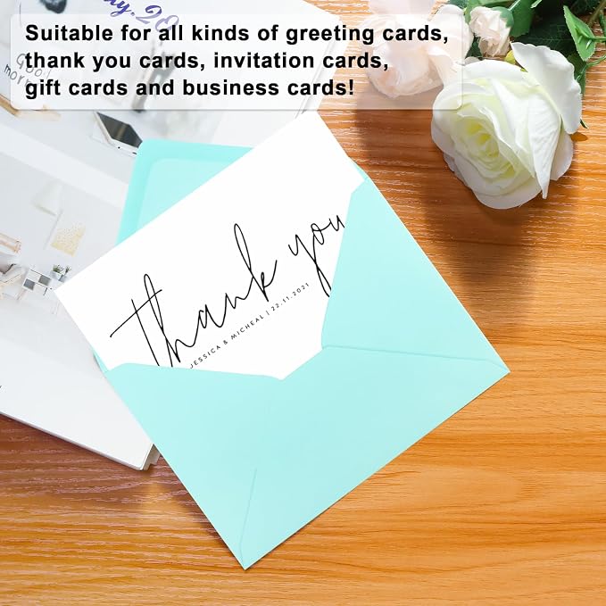 200 Pack A7 Envelopes, Light Blue Greeting Card Envelopes Self Seal, 5.24 x - Image 2