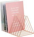 EASEPRES Rose Gold Magazine Holder, Desktop File Sorter Organizer Triangle 9 by EASEPRES