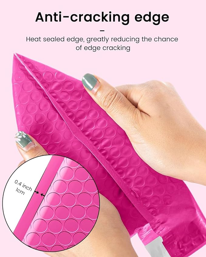 GSSUSA Pink Bubble Mailers 6x10 Small Padded Envelopes 1000 Pack, Strong - Image 5
