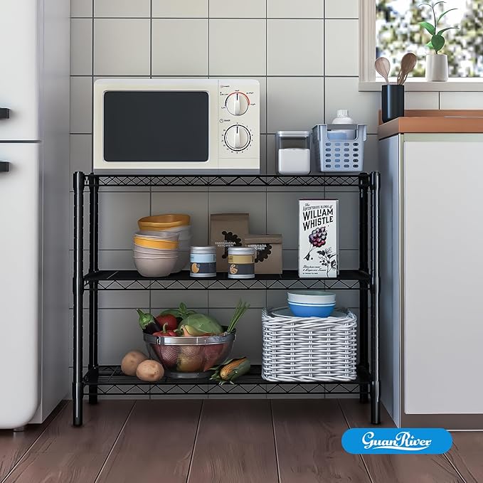 Guan River 3-Shelf Adjustable Metal Wire Shelving, Sturdy and Durable, Storage - Image 2