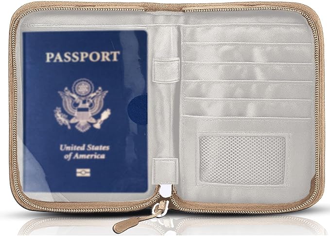Passport Holder for Travel Essentials, RFID Blocking Protector Passport Wallets by Unknown