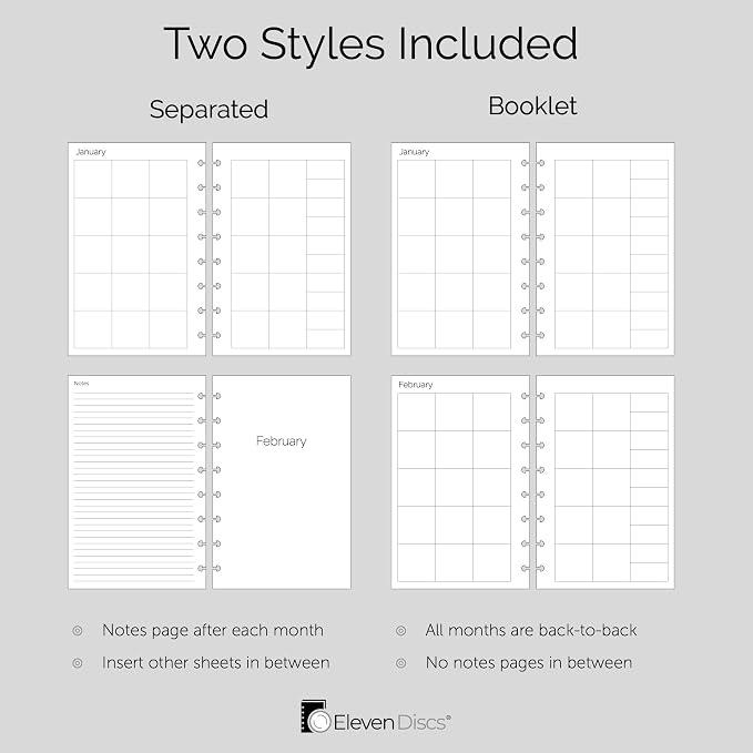 Eleven Discs July 2025–June 2026 Academic Year Monthly Planner, Monday Start - Image 6