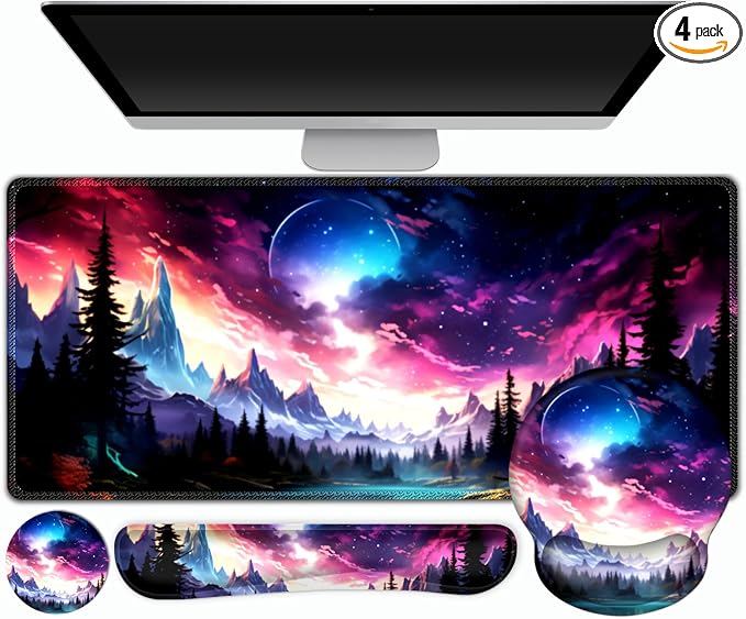 Gaming Mouse Pad, Large Desk Mat, Cute Desk Pad Protector, 4in1 XXL Mousepad + by ToLuLu