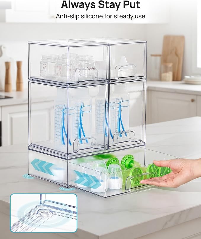 Vtopmart Stackable Storage Drawers Set of 9, Beauty Supplies Storage, Pantry - Image 7