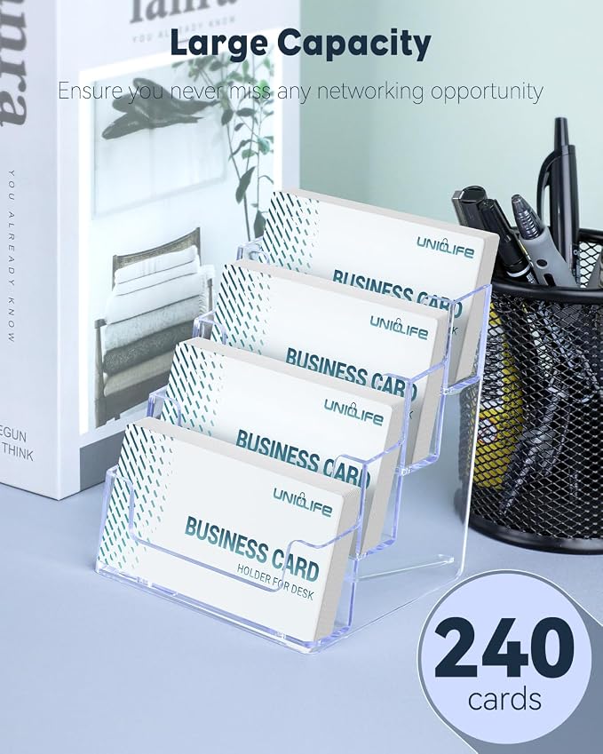 Uniclife Acrylic Business Card Holder - Image 2