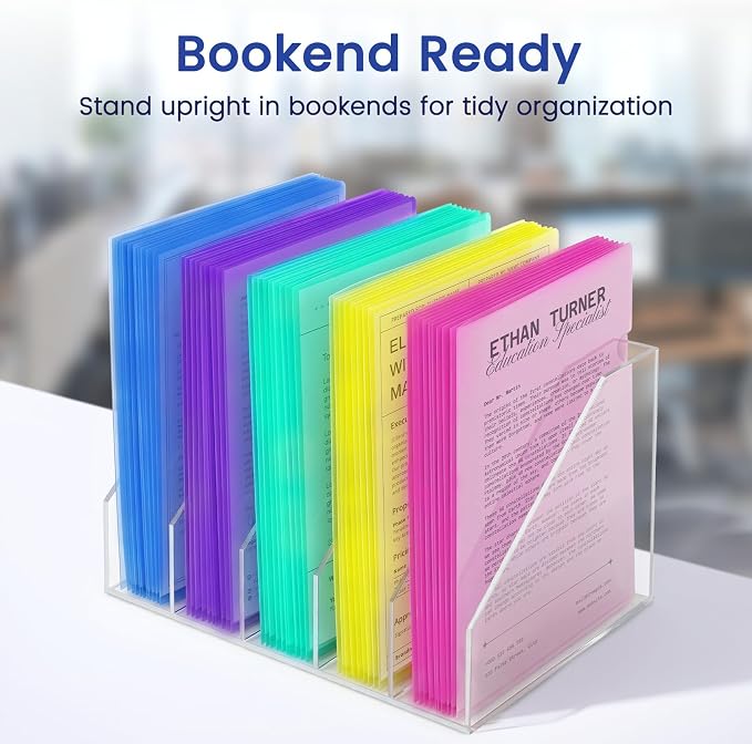 Sooez 15 Pack Clear Document Folder, Plastic Sleeves - Image 8