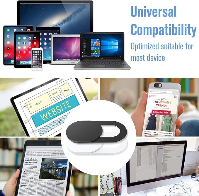 Webcam Cover Slide, Ultra-Thin Laptop Web Camera Cover Compatible - Image 4