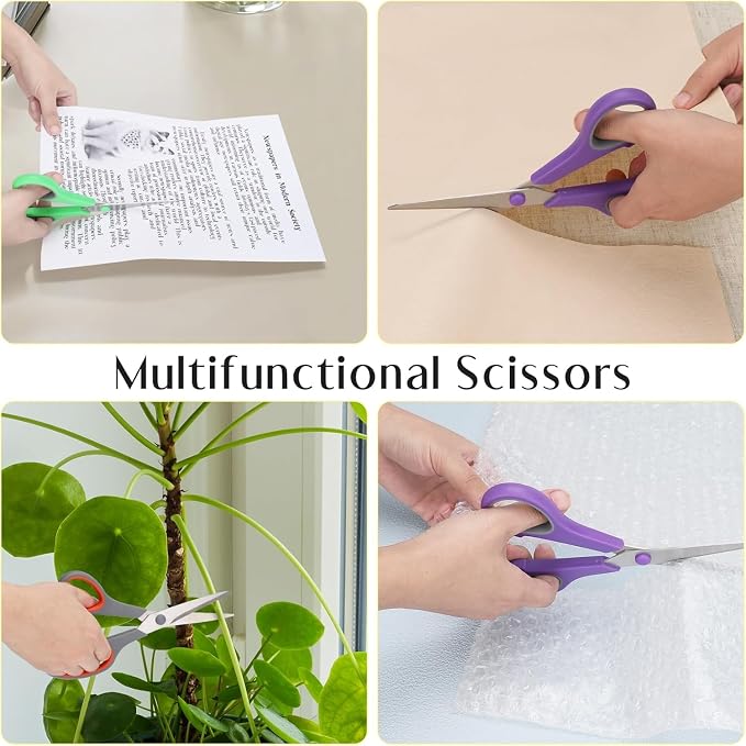 Scissors, Right/Left Handed, Soft-Grip Handles, Sharp Blade - Image 7
