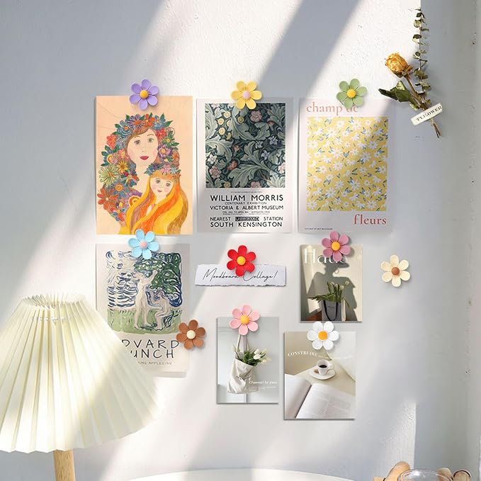 30 Pieces Flowers Push Pins, 10 Colors Cute Thumb Tacks, Decorative Push Pins - Image 7