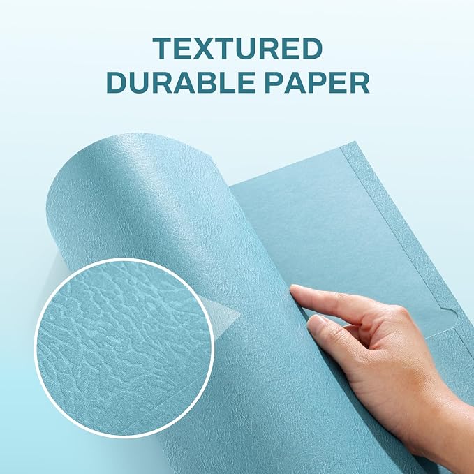 SUNEE Folders with Pockets, 2 Pocket Folders Fit Letter Size Paper, Paper File - Image 3