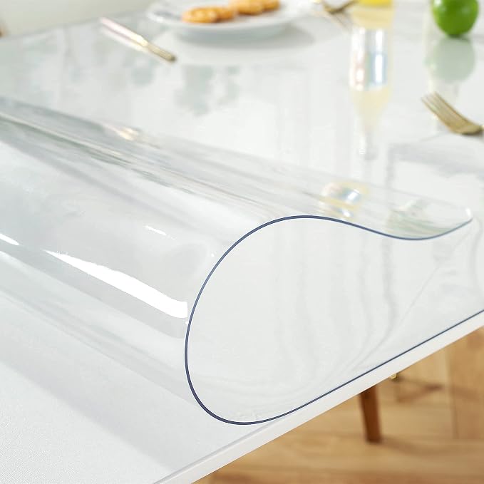 LovePads Clear Table Cover Protector 44 x 60 Inch, 1.5mm Thick Plastic Table - Image 2