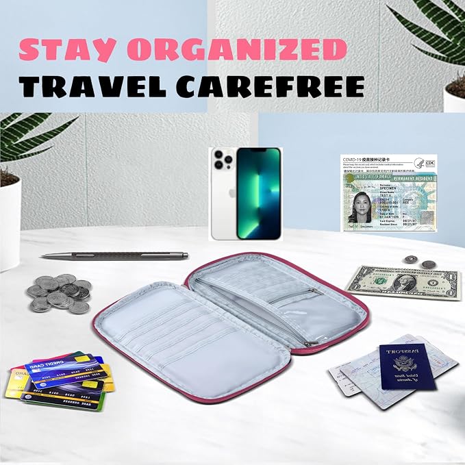 Amazing, Practial Secure Passport Holder Family, Women Rfid BlockingWallet - Image 4