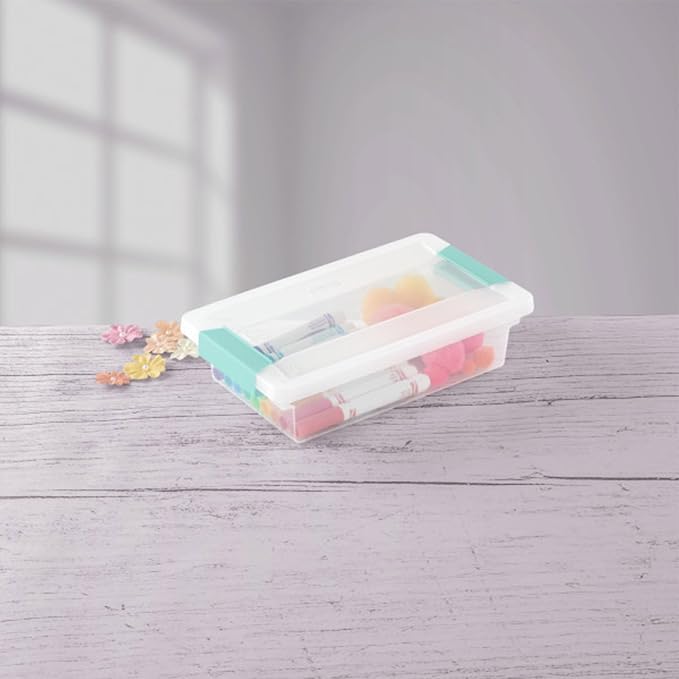Sterilite 6-Pack Clip Box, Stackable Clear Plastic Bins - Image 8