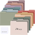 24 Pcs File Folders 9.5x11.6 Inch Manilla Folders Letter Size by Resholder