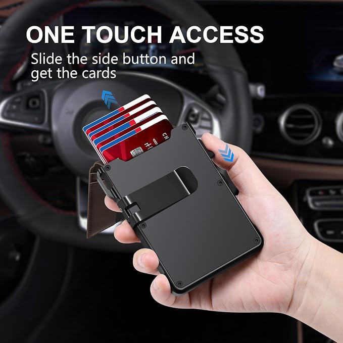 Airtag Wallet for Men, Mens Smart Wallet for Air Tag RFID Blocking, Minimalist - Image 2