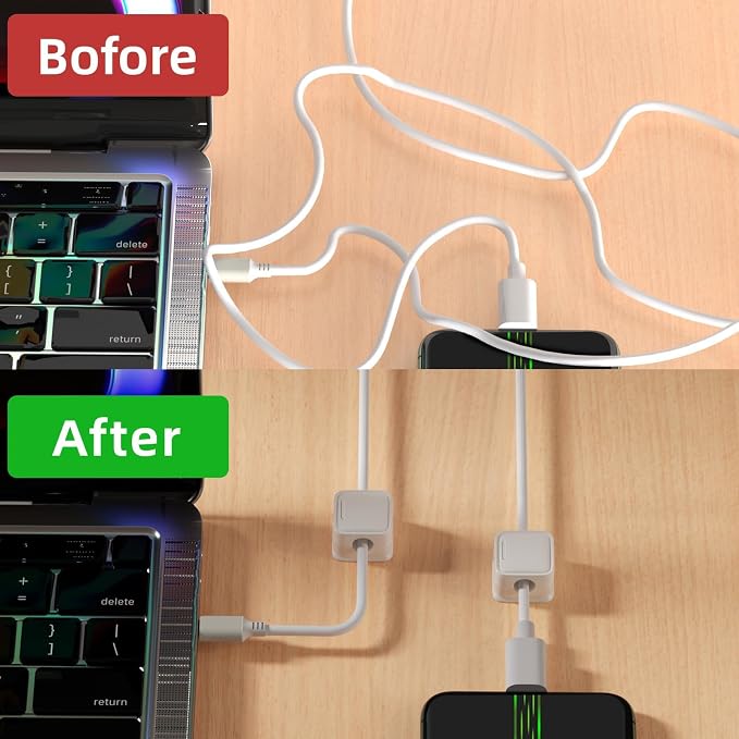 16 Pack Magnetic Cord Organizer Holder, Strong Adhesive Desk Cable Management - Image 8