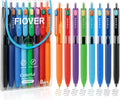 FIOVER Colored Gel Pens, 8 Pack, 0.5mm Fine Point | Quick Dry, Smooth Writing by FIOVER
