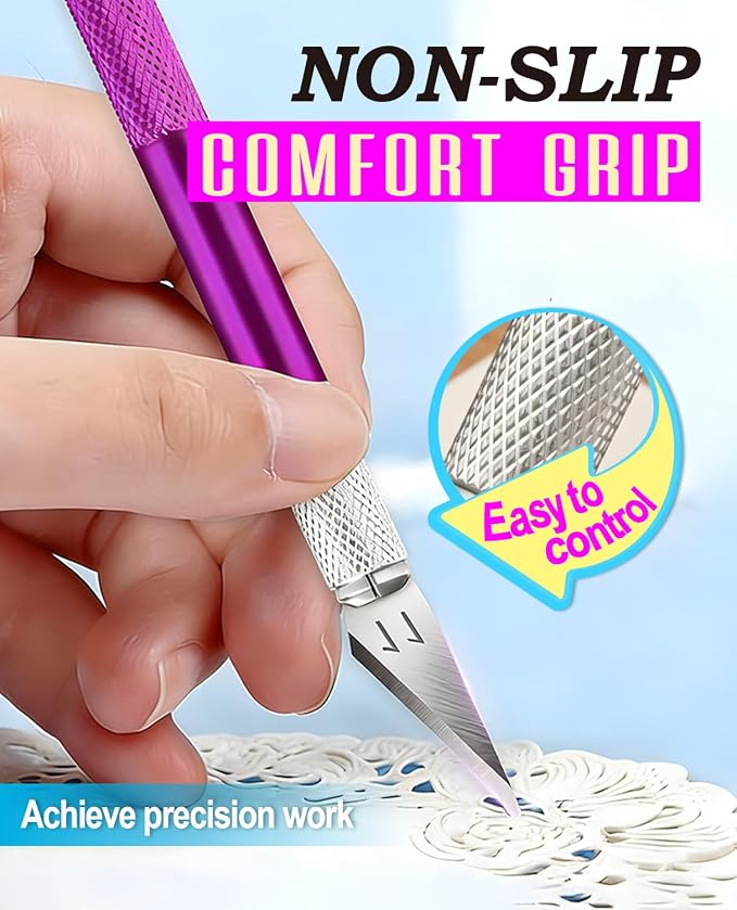 DIYSELF Craft Knife with 10 Extra #11 Blades, Precision Hobby Knife Set with - Image 4