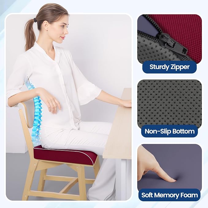 SweetSlubr Seat Cushion for Tailbone Pain Relief, Office Chair Cushion - Image 7
