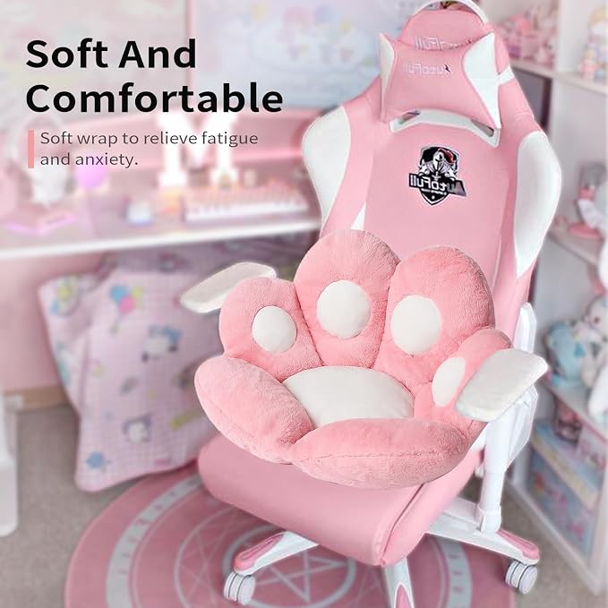 Ditucu Cat Paw Cushion Kawaii Chair Cushions 27.5 x 23.6 inch Cute Stuff Seat - Image 2