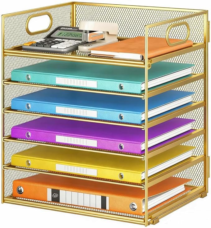 6 Tiers Letter Tray Paper Organizer by Lavatino