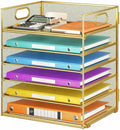 6 Tiers Letter Tray Paper Organizer by Lavatino