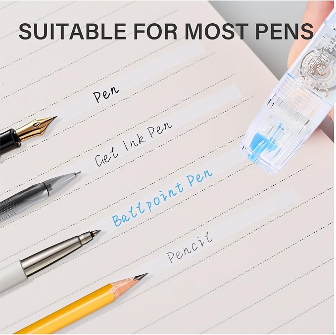 Refillable Correction Tape, 157 ft Total – 2 Pre-Filled Dispensers + 6 Snap-In - Image 5
