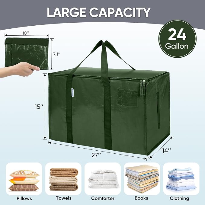TICONN 4 Pack Extra Large Moving Bags Heavy Duty - Image 5