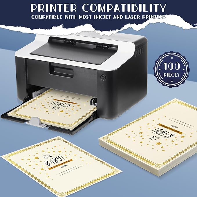 Kosiz 300 Pcs Linen Certificate Holders Kit 100 Gold Foil Certificate Paper 100 - Image 4