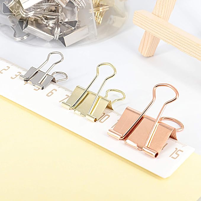 Office Binder Paper Clips Assorted Sizes Set Multicolored, 42 Pack - Image 3