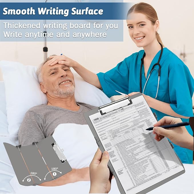 Trustnice Nursing Clipboard Foldable DIY Edition Medical Cheat Sheets Aluminum - Image 4