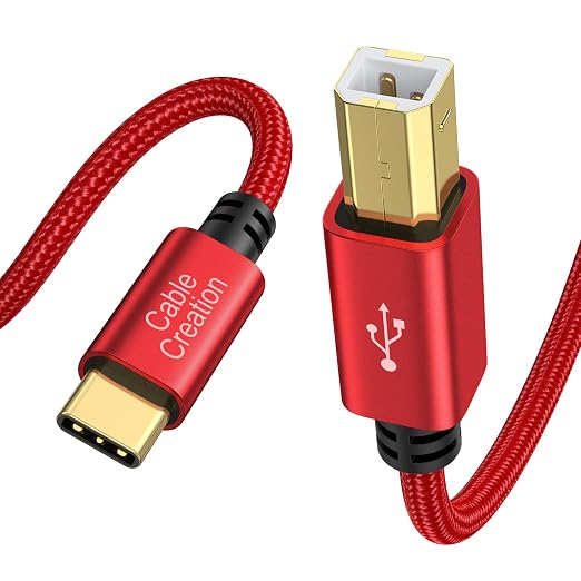 CableCreation USB B to USB C 3.3FT Printer Cable, MIDI Cable to USB C, Nylon by CableCreation
