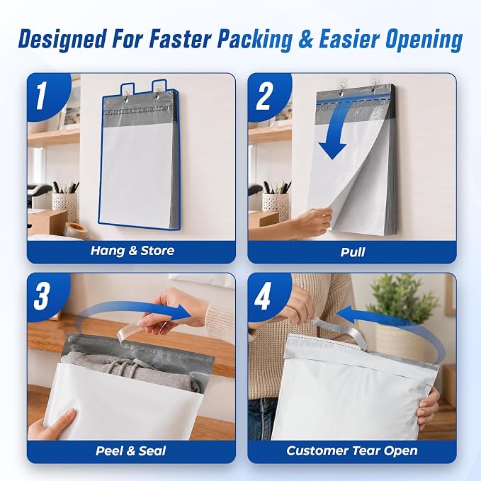 Fuxury Poly Mailers 12x15.5 50PC Shipping Bags - Image 3