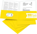 Zzrywuty 100 Packs Yellow Two Pocket File Folders by Zzrywuty