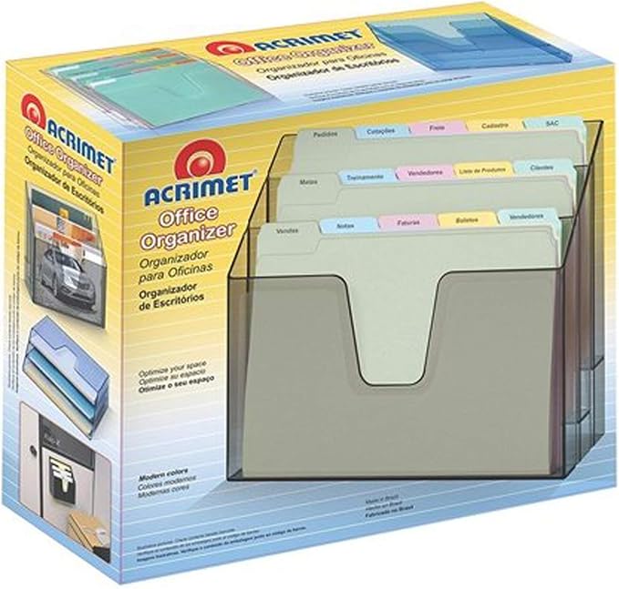 Acrimet Horizontal Triple File Folder Holder Organizer, Open Top Desktop - Image 6