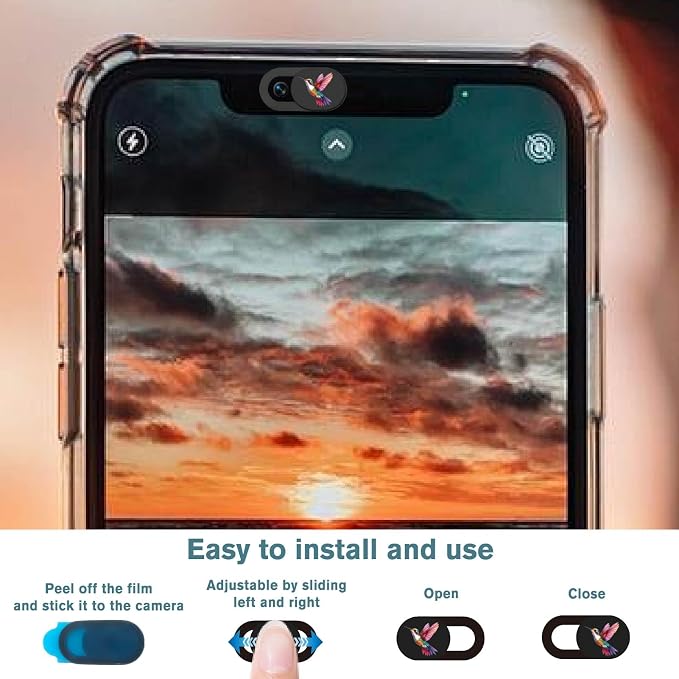 6Pcs 6 Styles Laptop Camera Cover Slide Cute 0.04 Inch Ultra Thin Phone Privacy - Image 3