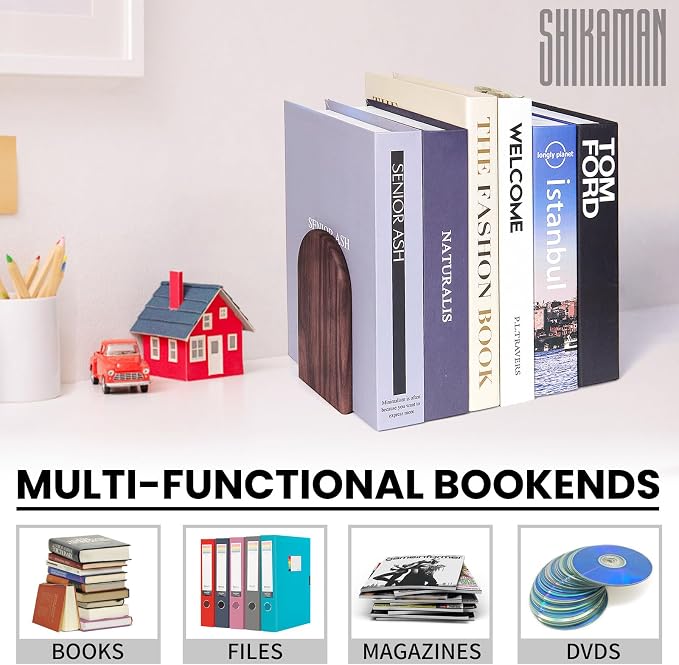 Book Ends, Bookends Wood Book Ends Universal Economy Bookend - Image 6