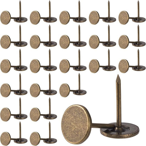 100pcs Metal Thumb Tacks, Heavy Duty Flat Head Push Pins, Upholstery Tacks by Unknown