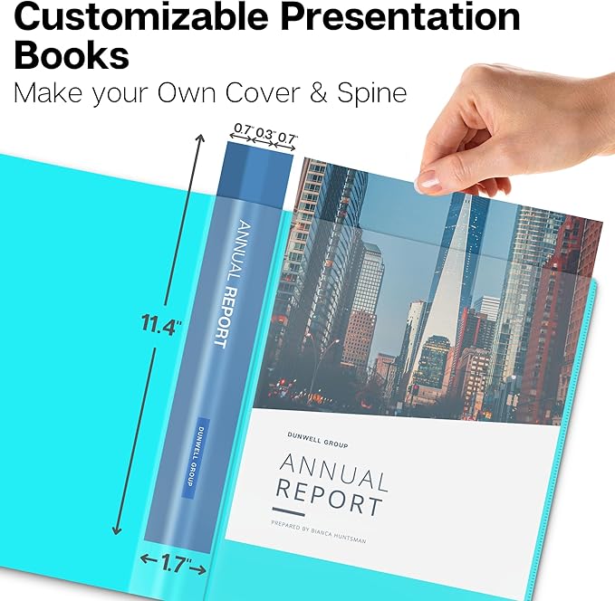 Dunwell Presentation Binder 12-Pocket, Displays 24 Pages, 8.5x11 Portfolio - Image 2