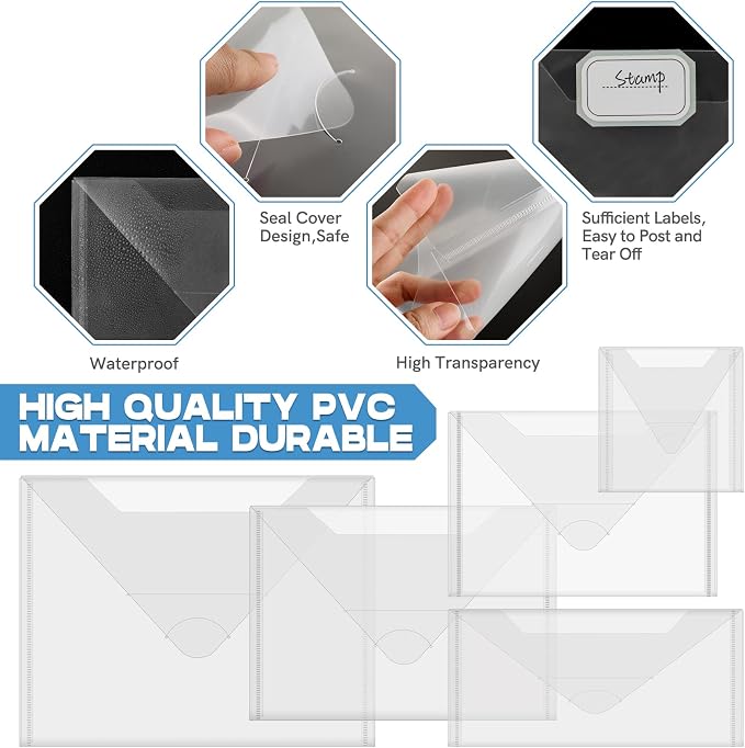 Briartw 40 Pack Large Storage Bag, 11.5"x9"Resealable Plastic Envelopes Pockets - Image 3
