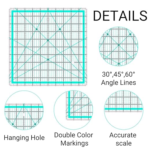 Quilting Rulers, 3 Quilting Square Rulers, Quilting Squares, Square rulers - Image 3