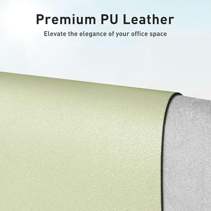 Aothia Leather Desk Pad Protector, Mouse Pad, Office Desk Mat, Non-Slip PU - Image 2