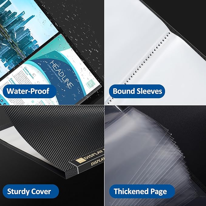 4 Pack Binder with Plastic Sleeves 30-Pocket, Displays 60 Pages, Sooez 8.5x11 - Image 5