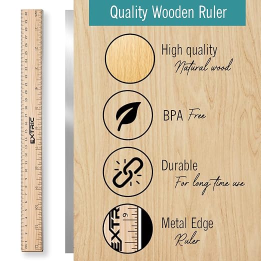Rulers 24 Pack - Rulers 12 Inch, Wood Ruler - Image 3